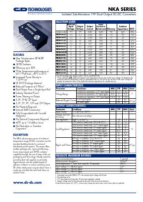 NKA0315D Datasheet PDF C and D TECHNOLOGIES