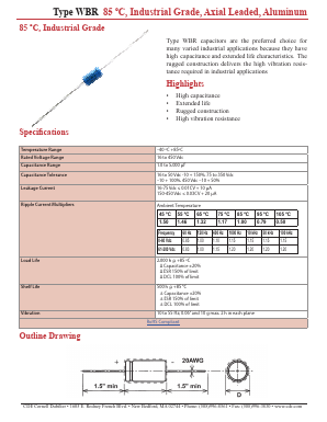 WBR500-50A Datasheet PDF Cornell Dubilier Electronics
