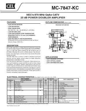 MC-7847-KC Datasheet PDF California Eastern Laboratories.
