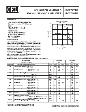 UPC2748TB-E3-A Datasheet PDF California Eastern Laboratories.