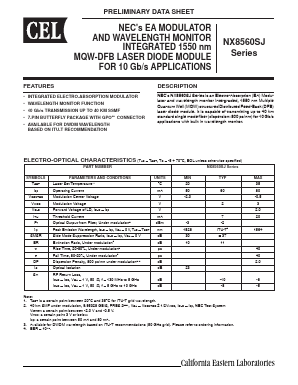 NX8560SJ397-CC Datasheet PDF California Eastern Laboratories.