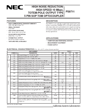PS9711-E3 Datasheet PDF California Eastern Laboratories.