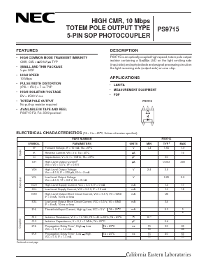 PS9715-F4 Datasheet PDF California Eastern Laboratories.