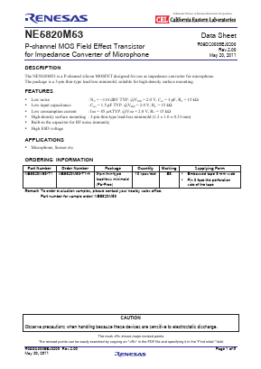 NE5820M53-T1-A Datasheet PDF California Eastern Laboratories.