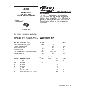 CMUD2838 Datasheet PDF Central Semiconductor Corp