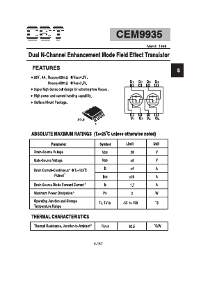 CEM9935 Datasheet PDF Chino-Excel Technology