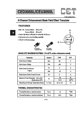 CED3055L Datasheet PDF Chino-Excel Technology