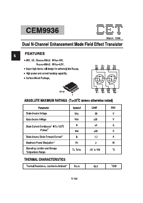 CEM9936 Datasheet PDF Chino-Excel Technology