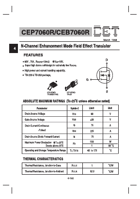 CEB7060R Datasheet PDF Chino-Excel Technology
