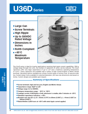 E36D501HPN272MEB7M Datasheet PDF United Chemi-Con, Inc.