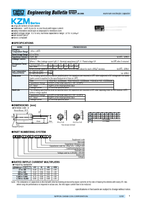 EKZM6R3ESS152MH20D Datasheet PDF United Chemi-Con, Inc.