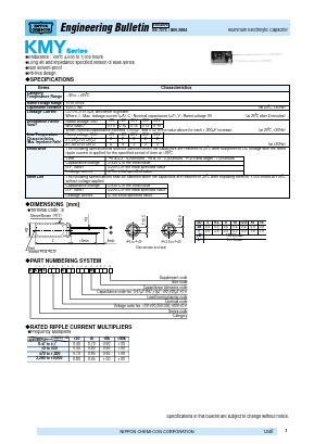 EKMY160ESS221MH12D Datasheet PDF United Chemi-Con, Inc.
