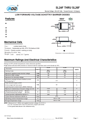 SL24F Datasheet PDF Jiangsu Yutai Electronics Co., Ltd
