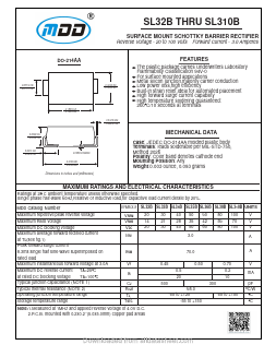 SL310B Datasheet PDF Jiangsu Yutai Electronics Co., Ltd