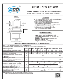 SK12F Datasheet PDF Jiangsu Yutai Electronics Co., Ltd