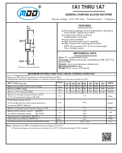 1A2 Datasheet PDF Jiangsu Yutai Electronics Co., Ltd
