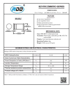 ZMM55C56 Datasheet PDF Jiangsu Yutai Electronics Co., Ltd