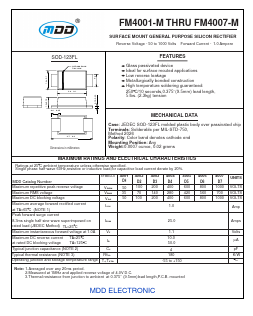 FM4001-M Datasheet PDF Jiangsu Yutai Electronics Co., Ltd