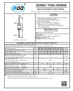 HER602 Datasheet PDF Jiangsu Yutai Electronics Co., Ltd
