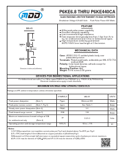 P6KE24 Datasheet PDF Jiangsu Yutai Electronics Co., Ltd