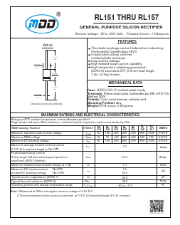 RL153 Datasheet PDF Jiangsu Yutai Electronics Co., Ltd