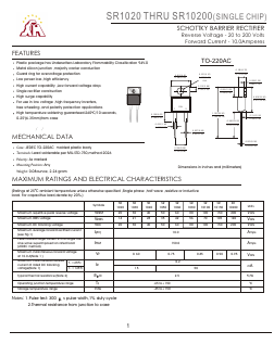 SR1040 Datasheet PDF Jiangsu Yutai Electronics Co., Ltd
