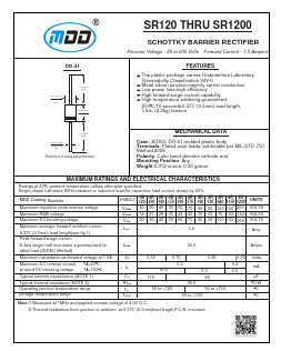 SR120 Datasheet PDF Jiangsu Yutai Electronics Co., Ltd