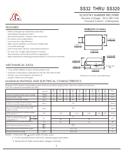 SS320 Datasheet PDF Jiangsu Yutai Electronics Co., Ltd