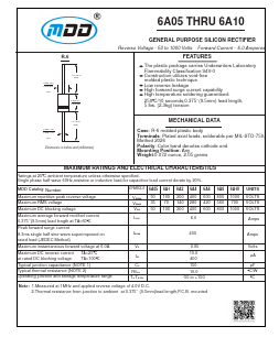 6A1 Datasheet PDF Jiangsu Yutai Electronics Co., Ltd