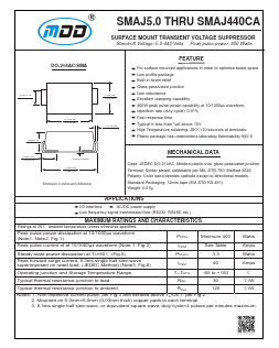 SMAJ13 Datasheet PDF Jiangsu Yutai Electronics Co., Ltd