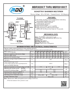 MBR3060CT Datasheet PDF Jiangsu Yutai Electronics Co., Ltd