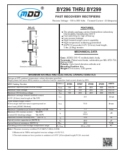 BY297 Datasheet PDF Jiangsu Yutai Electronics Co., Ltd