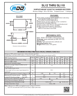 SL110 Datasheet PDF Jiangsu Yutai Electronics Co., Ltd