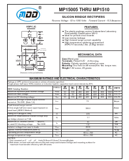 MP1502 Datasheet PDF Jiangsu Yutai Electronics Co., Ltd