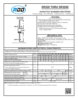 SR320 Datasheet PDF Jiangsu Yutai Electronics Co., Ltd