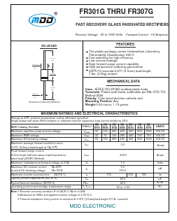 FR305G Datasheet PDF Jiangsu Yutai Electronics Co., Ltd