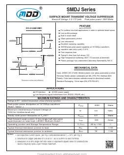 SMDJ11A Datasheet PDF Jiangsu Yutai Electronics Co., Ltd