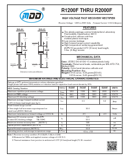 R2000F Datasheet PDF Jiangsu Yutai Electronics Co., Ltd
