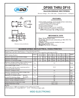 DF005M Datasheet PDF Jiangsu Yutai Electronics Co., Ltd