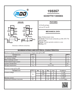 1SS357 Datasheet PDF Jiangsu Yutai Electronics Co., Ltd