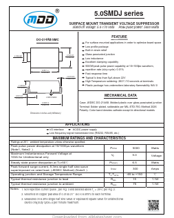 5.0SMDJ45A Datasheet PDF Jiangsu Yutai Electronics Co., Ltd