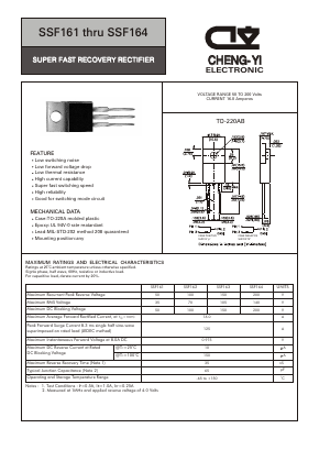 SSF161 Datasheet PDF CHENG-YI ELECTRONIC CO., LTD.