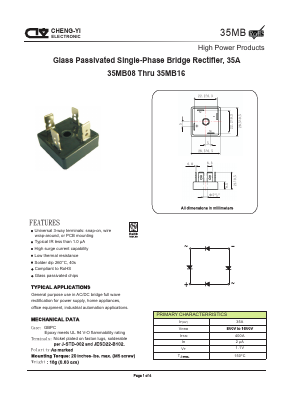 35MB08 Datasheet PDF CHENG-YI ELECTRONIC CO., LTD.
