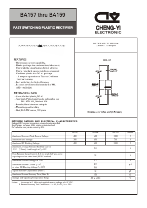 BA157 Datasheet PDF CHENG-YI ELECTRONIC CO., LTD.