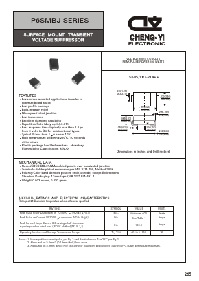 P6SMBJ13 Datasheet PDF CHENG-YI ELECTRONIC CO., LTD.