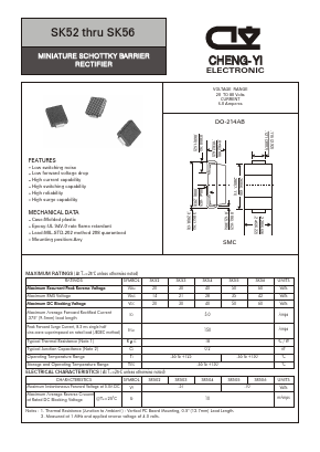 SK52 Datasheet PDF CHENG-YI ELECTRONIC CO., LTD.