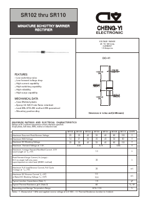 SR105 Datasheet PDF CHENG-YI ELECTRONIC CO., LTD.