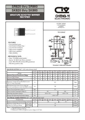 SK820 Datasheet PDF CHENG-YI ELECTRONIC CO., LTD.