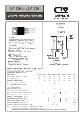 UF1003 Datasheet PDF CHENG-YI ELECTRONIC CO., LTD.