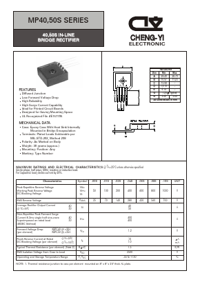 MP40S Datasheet PDF CHENG-YI ELECTRONIC CO., LTD.